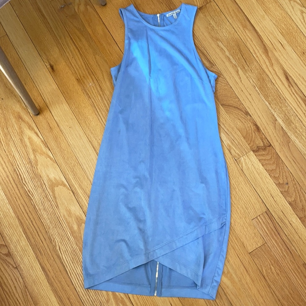 Baby Blue Sleeveless Mini Dress w/ Zip Up Back - Size M